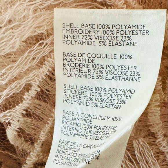 ANTHROPOLOGIE Sheer Lace Embroidered Maxi Skirt Rose Color Size M NEW Demure - Picture 11 of 13